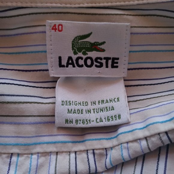 Lacoste long sleeve shirt size 40 - Picture 5 of 7